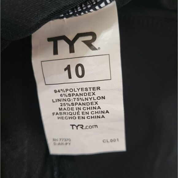 TYR Women's Blue Marled Sheath V-Neck Swimsuit - Picture 8 of 11